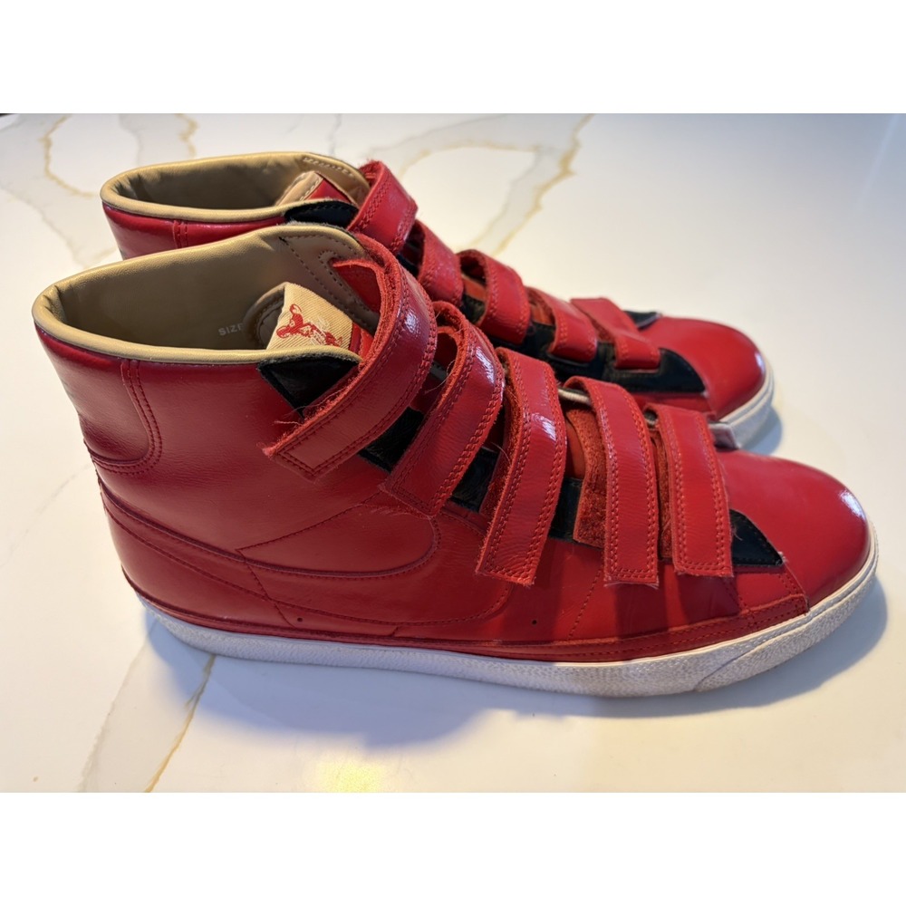 2009 Nike Blazer AC High Varsity Red Enamel Black White 386162-661 Men's SZ 13